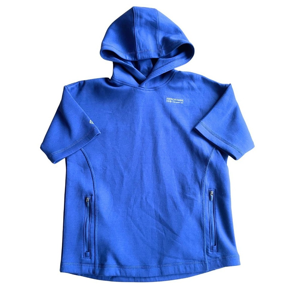 Abercrombie Kids YPB Performance Hoodie Blue 11/12 4-Way Stretch Zipper Pockets